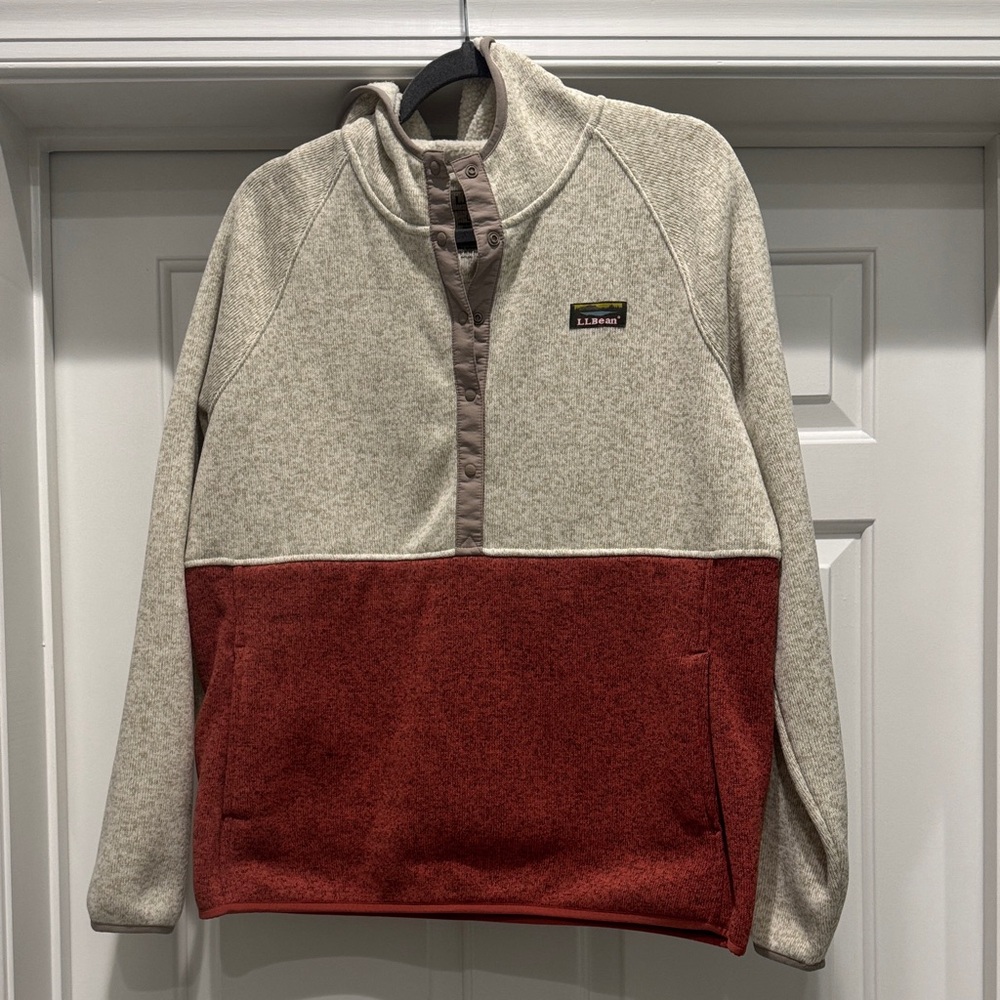 L.L. Bean two toned  Fleece Pullover